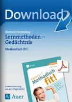 Vorschau - Arbeitsblätter - Lernmethoden - Gedächtnis - Methodisch fit! - Deckblatt
