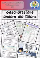 Vorschau - Stundenentwürfe - Geschäftsfälle ändern die Bilanz BwR 7 II Lehrplan Plus - Deckblatt