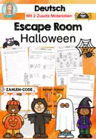 Vorschau - Arbeitsblätter - Halloween Escape Room | Grundschule Klasse 2-4 - Deckblatt