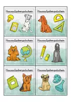 Vorschau - Mal- und Bastelvorlagen - Hunde Hausaufgabengutscheine für die Hundeklasse - Seite 1