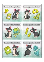 Vorschau - Mal- und Bastelvorlagen - Katzen Hausaufgabengutscheine für die Katzenklasse - Seite 1