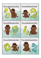 Vorschau - Mal- und Bastelvorlagen - Mammut Hausaufgabengutscheine für die Mammutklasse - Seite 1