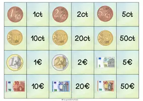 Vorschau - Spiele - Geld Paare finden Scheine Münzen Beträge - Seite 3