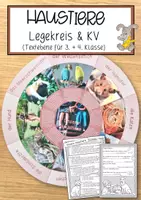 Vorschau - Anderer Materialtyp - Haustiere - Legekreis für die 3. u. 4. Klasse - Deckblatt