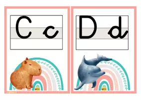 Vista previa - Refuerzo / NEE / Materiales de apoyo - ABECEDARIO DE ANIMALES CON PAUTA MONTESSORI - página 2