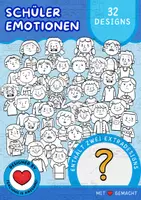 Vorschau - selbst erstellte Cliparts/Grafiken - Schüler Emotionen | 32er-Set | B&W Schüler Clipart Gesichtsausdruck - Deckblatt