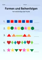 Vorschau - Arbeitsblätter - Arbeitsblätter Formen Klasse 1-3 | Formen erkennen und malen - Seite 1