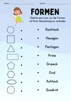 Vorschau - Arbeitsblätter - Arbeitsblätter Formen Klasse 1-3 | Formen erkennen und malen - Seite 2