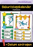 Vorschau - Poster - Hai Geburtstagskalender für die Haiklasse - Deckblatt