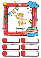 Vorschau - Poster - Leopard Geburtstagskalender für die Leopardenklasse - Seite 1