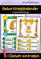 Vorschau - Poster - Leopard Geburtstagskalender für die Leopardenklasse - Deckblatt