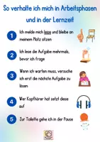 Vorschau - Poster - So verhalte ich mich in Arbeitsphasen und in der Lernzeit - Deckblatt