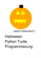 Vorschau - Arbeitsblätter - Python Turtle kodieren lernen - Halloween - Deckblatt