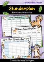 Vorschau - Lehrpläne/Lehrermaterial - Erdmännchen Stundenplan für die Erdmännchenklasse - 3 Vorlagen - Deckblatt