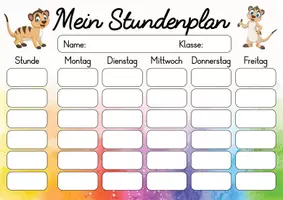 Vorschau - Lehrpläne/Lehrermaterial - Erdmännchen Stundenplan für die Erdmännchenklasse - 3 Vorlagen - Seite 3