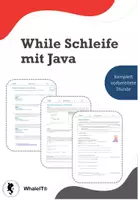 Vorschau - Arbeitsblätter - While Schleife mit Java - Komplett vorbereitete Stunde - Deckblatt