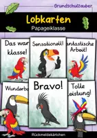 Vorschau - Bildkarten - Lobkärtchen für die Papageiklasse - Lobkarten Papagei - Deckblatt