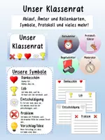 Vorschau - Arbeitsblätter - Klassenrat Materialpaket: Symbole, Rollen/Ämter, Protokoll - Deckblatt