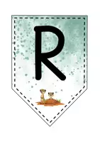 Vorschau - Mal- und Bastelvorlagen - Wimpelkette für die Erdmännchen - Erdmännchen Wimpel - Seite 2