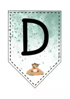 Vorschau - Mal- und Bastelvorlagen - Wimpelkette für die Erdmännchen - Erdmännchen Wimpel - Seite 3