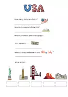 Vorschau - Arbeitsblätter - USA Fragebogen - Deckblatt