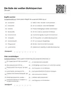 Vorschau - Arbeitsblätter - Die Rolle der weißen Blutkörperchen (Informationstext und Übungen) - Seite 1