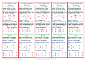 Vorschau - Spiele - Bruchrechnung: Lesezeichen - Multiplikation + Division - Seite 1
