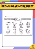 Vista previa - Hojas de trabajo - Brown bear activity colour - Portada