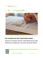 Vorschau - Unterrichtsreihen - DaZ-Kurs A1.2-22 A1 geschafft!/ Kursabschluss/ Wiederholung/ Abschlusstest - Deckblatt