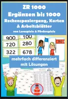 Vorschau - Arbeitsblätter - ZR 1000: Ergänzen bis 1000; Rechenspaziergang, Karten & Arbeitsblätter, mehrfach differenziert - Deckblatt