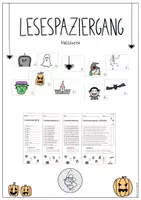 Vorschau - Arbeitsblätter - Lesespaziergang: Halloween (Klasse 1 und 2) - Deckblatt