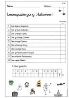 Vorschau - Arbeitsblätter - Lesespaziergang: Halloween (Klasse 1 und 2) - Seite 3
