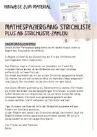 Vorschau - Arbeitsblätter - Strichlisten bis 5 oder 10 (Mathespaziergang 1. Klasse) - Seite 1