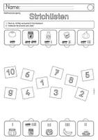 Vorschau - Arbeitsblätter - Strichlisten bis 5 oder 10 (Mathespaziergang 1. Klasse) - Seite 3