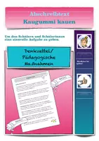 Vorschau - Arbeitsblätter - Denkzettel/pädagogische Maßnahmen: Kaugummi kauen - Deckblatt