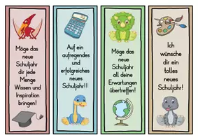 Vorschau - Anderer Materialtyp - Dinosaurier Lesezeichen für die Dinosaurierklasse - 3 Varianten - Seite 2