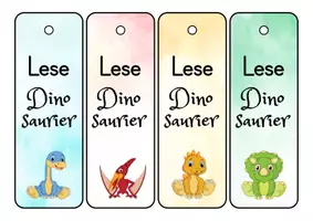 Vorschau - Anderer Materialtyp - Dinosaurier Lesezeichen für die Dinosaurierklasse - 3 Varianten - Seite 3