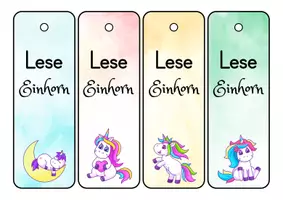 Vorschau - Anderer Materialtyp - Einhorn Lesezeichen für die Einhornklasse - 3 Varianten - Seite 3