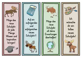 Vorschau - Anderer Materialtyp - Elch Lesezeichen für die Elchklasse - 3 Varianten - Seite 2