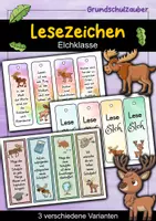Vorschau - Anderer Materialtyp - Elch Lesezeichen für die Elchklasse - 3 Varianten - Deckblatt