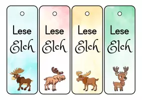 Vorschau - Anderer Materialtyp - Elch Lesezeichen für die Elchklasse - 3 Varianten - Seite 3