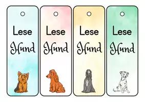 Vorschau - Anderer Materialtyp - Hunde Lesezeichen für die Hundeklasse - 3 Varianten - Seite 3