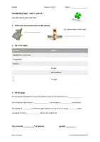 Vorschau - Test - Vocabulary Test Access 5 unit 1 part A with KEY year 9 - Deckblatt
