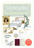 Vorschau - Arbeitsblätter - Stationenarbeit: Die Kontinente der Erde - Deckblatt
