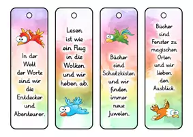 Vorschau - Anderer Materialtyp - Vogel Lesezeichen für die Vogelklasse - 3 Varianten - Seite 1