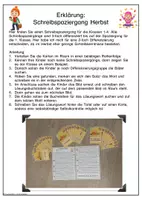 Vorschau - Arbeitsblätter - Schreibspaziergang Herbst Schreiben Schleichdiktat Diktat Text 1. - 4. Klasse - Seite 1
