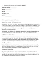 Vorschau - Klassenarbeiten - 4 Deutsch Klassenarbeiten 1. + 2. Halbjahr 10. Klasse Realschule - Deckblatt