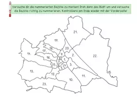 Vorschau - Arbeitsblätter - Wien - Arbeitsblatt Bezirke nummerieren - Seite 1