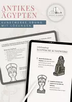 Vorschau - Stundenentwürfe - Antikes Ägypten Arbeitsauftrag: Ägyptische Kunst - Deckblatt