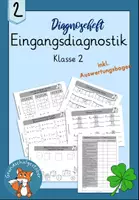 Vorschau - Unterrichtsreihen - Eingangsdiagnostik Mathe Klasse 2 Wiederholungsheft Ferienheft Übungsheft - Deckblatt